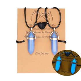    2 x BFF ogrlica za fluorescenčne verižice prijateljstva z magnetom za par