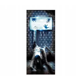Dekoracija za vrata Strašljivi TV Halloween 80x180 cm