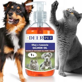  KOTSKO LOSOSOVO OLJE ZA PSE IN MAČKE PSE KONJE Lososovo olje Omega 3 in 6 1L