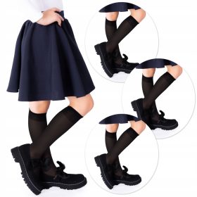   Eleganca mikrovlaken Fenome dekliških dokolenk - neprozorne, tople, kakovostne, 3 pari