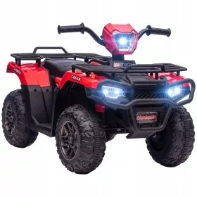   Rdeči otroški električni štirikolesnik za off-road avanturo