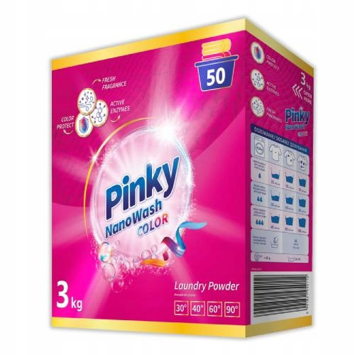 PINKY NANO PRALNI PRAŠEK ZA BARVNE TKANINE 3KG 50 PRANJ