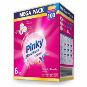   Rožnati pralni prašek NanoWash Color za barvne tkanine, 6 kg