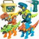 DINOZAVR KOMPLET ZA SESTAVLJANJE ZA OTROKE S POSODO ORODJA ZA DINOZAVRE