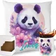 ZESTAW BLAZINA SKODICA SLADKI PANDA MEDVED PISANO PERJE ROZE DARILNA IMENA
