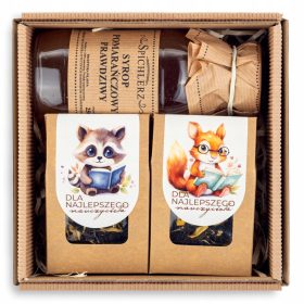   Darilo za NAČITELJA - Luksuzen darilni set v elegantni valoviti kartonski škatli