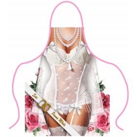   Kuhinjski predpasnik - Elegantna Nevesta - Darilo za Kokošjo Poroko