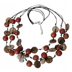  EKO ogrlica iz lesenih perl