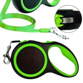    POVODEC ZA PSA DOLG 5 m Avtomatski povodec 20 kg MOČAN S KLJUČAVNICO ZA VZGOJO