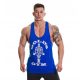 Modra majica za trening brez rokavov GOLD'S GYM M