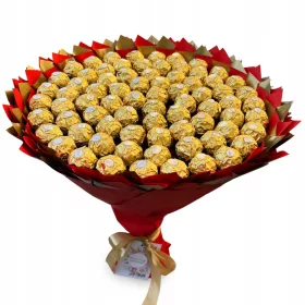   Mega čokoladni šopek Ferrero Rocher, 75 kosov - Darilo za 75. rojstni dan, poroko