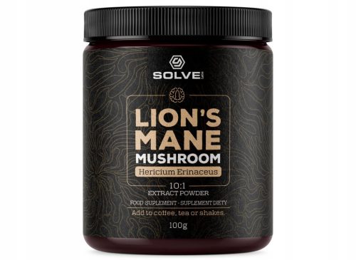 Prašek iz gob Mane Lion's Mane 10:1 za dnevno energijo in mentalno ostrino