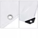 Trpežna bela polietilenska ponjava 8x12 z UV zaščito in aluminijastimi očesci