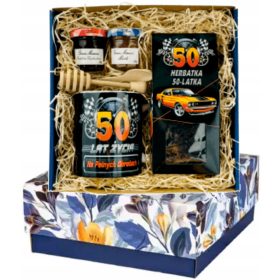   Darilni set za 50. rojstni dan Abrahama - Jubilejna skodelica čaja 70 60