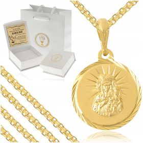   ZLATA VERIŽICA IN MEDALJON MATERI BOŽJI ČENSTOHOVSKEGA KRSTA 1-LETNIKA