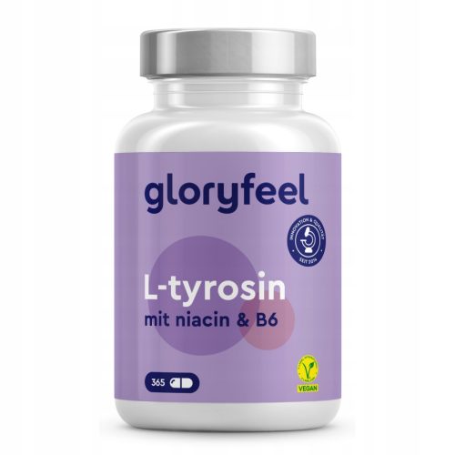 Kapsule L-tirozina z niacinom in vitaminom B6 od Gloryfeel - Zaloga za 6 mesecev