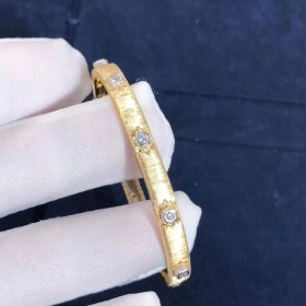 Zlata zapestnica 18K z diamanti