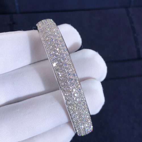 Zapestnica iz 18K belega zlata, okrašena z diamanti