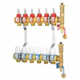  6-delni razdelilnik za talno ogrevanje