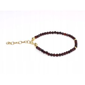 Zlata srebrna zapestnica z granatom