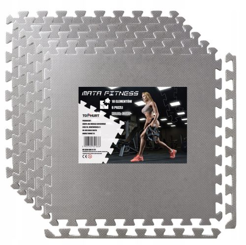 Fitnes puzzle podloga Gockowiak 174 cm x 117,5 cm siva