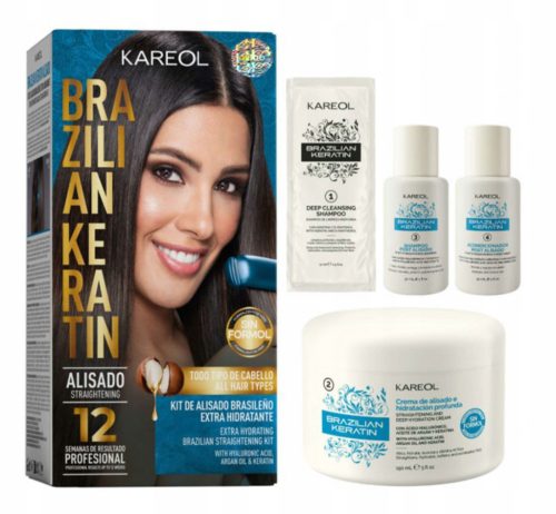 Keratin Kareol Zestaw za Ravnanje Las