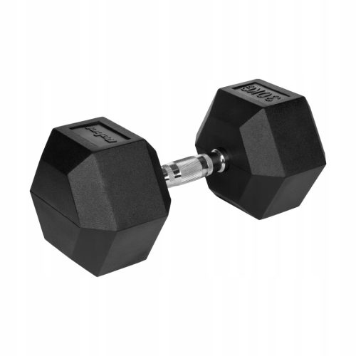 Rokca iz litega železa HEX 30kg Rebel hexagonalna utež, TRDNA