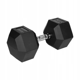   Gumirana ročica iz litega železa HEX 35kg Rebel Active, SOLID