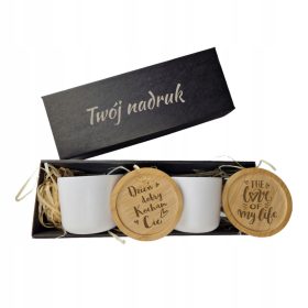   Eleganten set skodelic za kavo in čaj s personaliziranim grawerjem