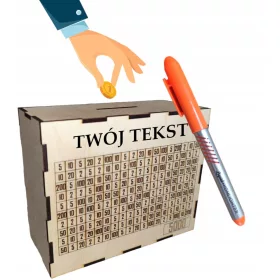 PERSONALIZIRANA SKARBONKA ZA IZZIV SLEDENJA IN GRAVIRANJE