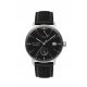 Moška ura Iron Annie Bauhaus 5060-2 s črnim usnjenim pasom in avtomatskim mehanizmom
