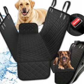   Mata za avto za pse, zaščitna prevleka za sedež in prtljažnik, vodoodporna, univerzalna, črna, 145 x 204 cm