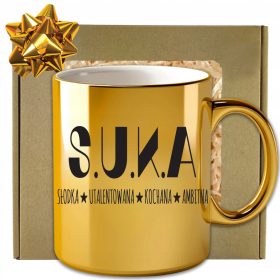   GOLDEN MIRROR skodelica za SMEŠNO DARIL0 ZA ŽENSKO psičko z GRATIS PAKIRANJEM