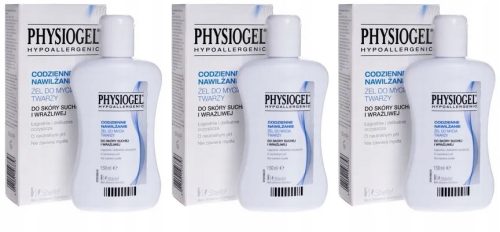 Physiogel Gel za umivanje obraza za suho in občutljivo kožo - 4 pakiranja