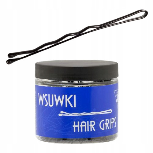 Valovite igle za lase IZA, črne, z 2 kroglicama, dolžina 5 cm, teža 250g