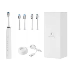   Sonična zobna ščetka Beauty Limited® DenticSonic White BL-104W - 84. 000 gibov/min, 5 načinov, 4 glave, indukcijsko polnjenje, IPX7