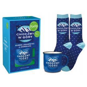   Darilo za ljubitelja gora - Darilni set s skodelico in nogavicami za pohodništvo