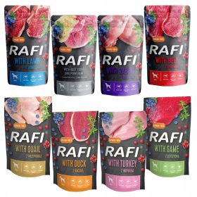 DOLINA NOTECI Rafi mokra hrana za pse MIX Smaków 24 x 500 g