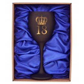   Darilo za 18. rojstni dan! Elegantni kozarec za vino v satenastem pakiranju