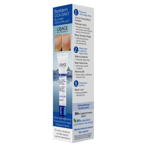 URIAGE Bariederm Cica Daily: Vlažilna Gel-Krema za Obnovo Kože, 40ml