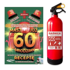   Gasilni aparat in rojstnodnevna voščilnica na recept 60. rojstni dan - Skladišče alkohola