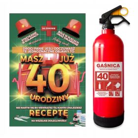   Gasilni aparat in rojstnodnevna čestitka za 40. rojstni dan fantu - Gasilski cilinder