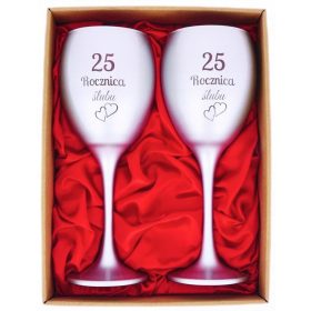   ELEGANTNI KOMPLET ZA SREBRNO OBLETNICO POROKE - DARILNI SET ZA 25. OBLETNICO POROKE ZA ŽENSKE IN MOŠKE