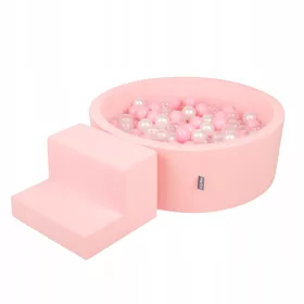   KiddyMoon Piankasti igralni prostor roza 200 žog PPZP-OK30D-122