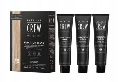 AMERICAN CREW Slovenian Precision Blend Light 7-8 3x40ml odsiwiacz za moške

American Crew Precision Blend Light je odsiwiacz za moške, namenjen posebej svetlim moškim lasem. Ta odsiwiacz ne spremeni 