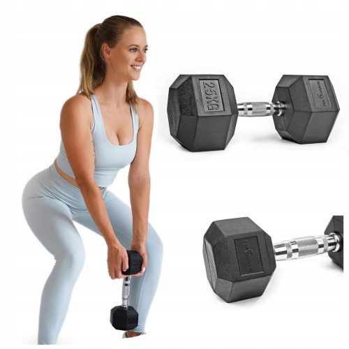 Pretorians gumirana utež s fiksno oblogo 25 kg