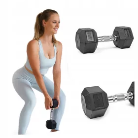 Pretorians Hex Dumbbell 10 kg with Rubber Coating