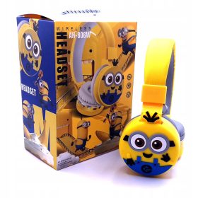   Bluetooth slušalke Minionki z brezžično povezavo, FM radiem in režo za mSD kartico
