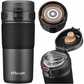 TERMOSKA ZA KAVO IN ČAJ ZA AVTO, TESNA IN NEDRSEČA, 450 ml