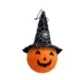  OKRASNA MEHKA BUČA S KLOBUKOM HALLOWEN, BUČKE HALLOWEN 18 CM